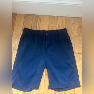Mens Under Armor Flat Front Golf Shorts Navy Size 34